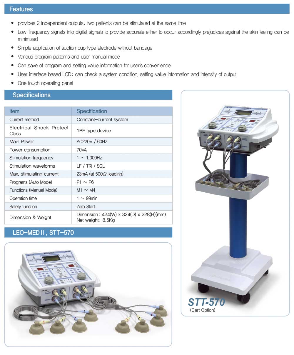Máy trị liệu điện tần số thấp STT-570 (Stratek – Hàn Quốc) 3 Máy trị liệu điện tần số thấp STT-570 (Stratek – Hàn Quốc)
