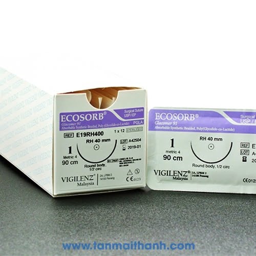 Chỉ phẫu thuật ECOSORB (Vigilenz - Malaysia) 1 Chỉ phẫu thuật ECOSORB (Vigilenz - Malaysia)