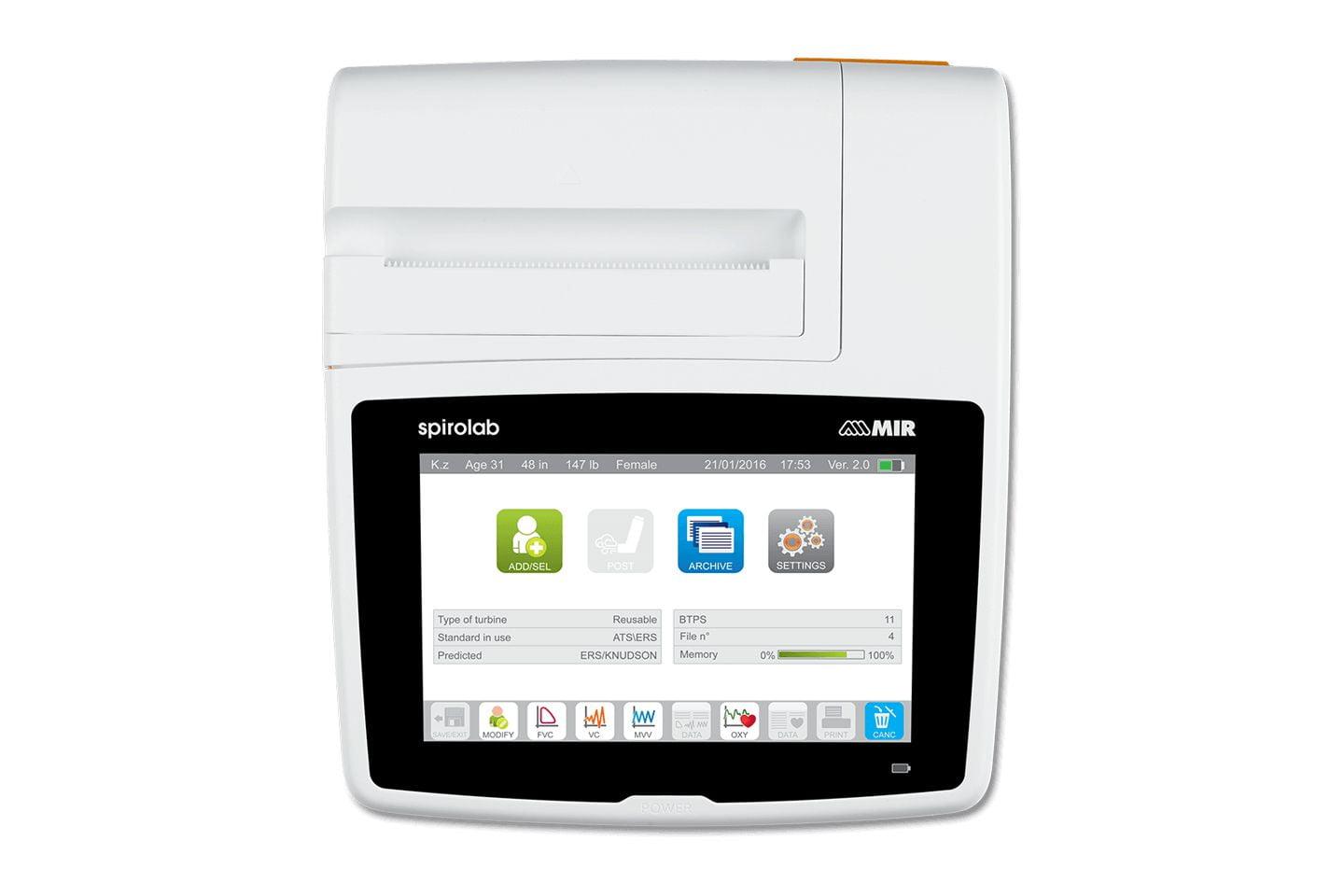 Máy đo chức năng hô hấp MIR Spirolab Máy đo chức năng hô hấp Spirolab (MIR - Ý)