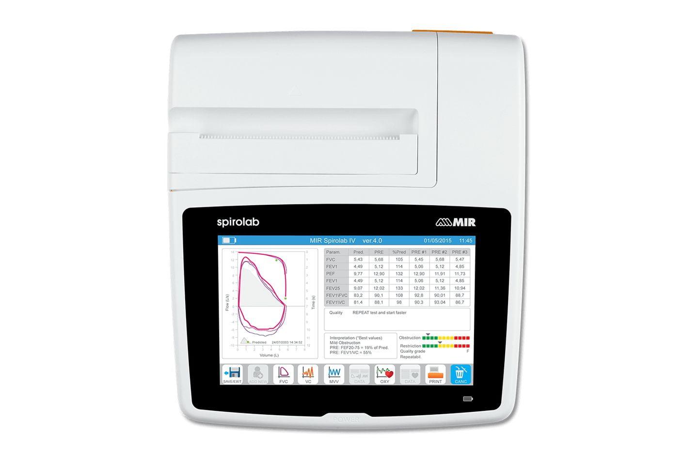 Máy đo chức năng hô hấp MIR Spirolab Máy đo chức năng hô hấp Spirolab (MIR - Ý)
