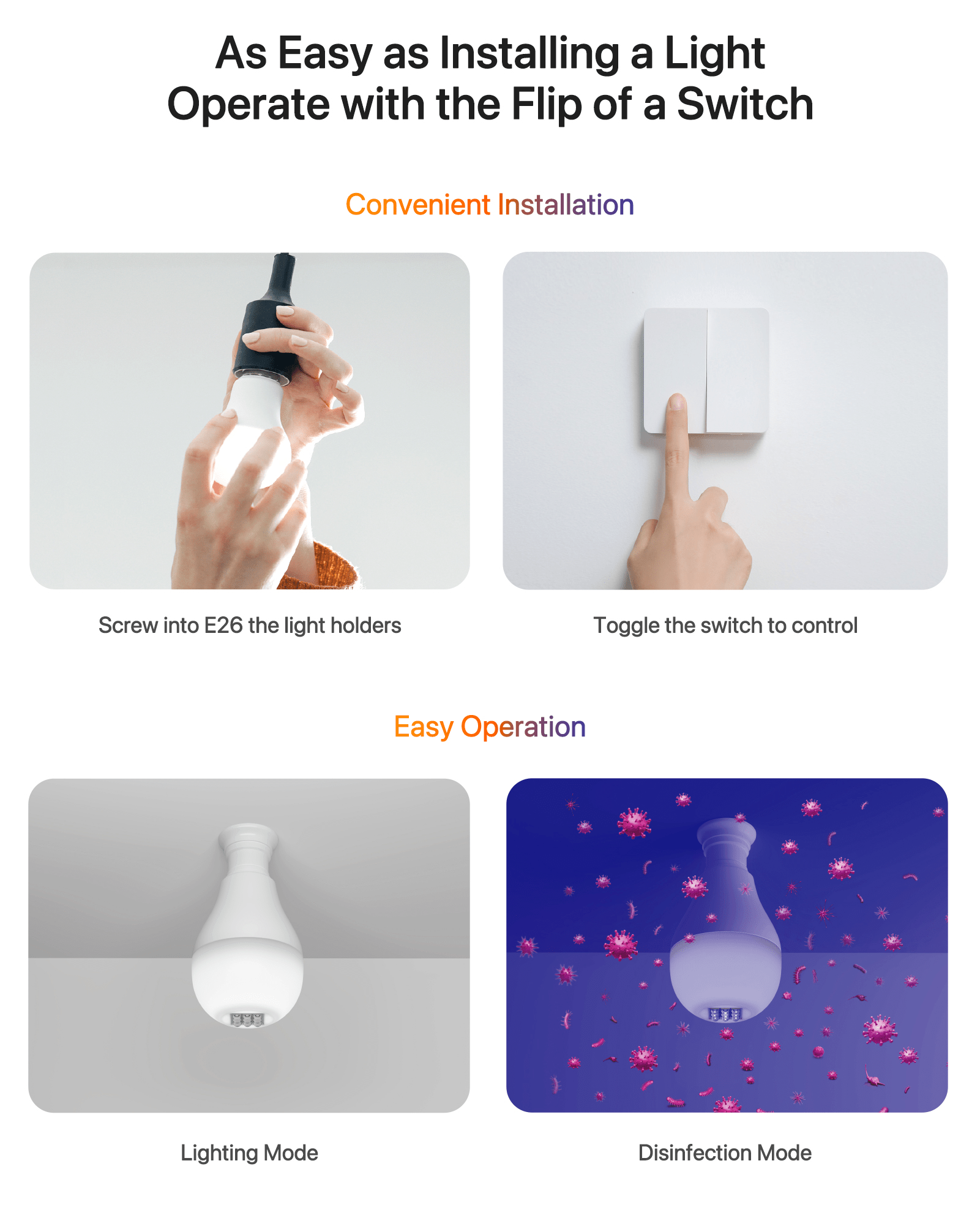 Đèn khử khuẩn 59S SunClean™ Bulb Light (A60/A19) Đèn khử khuẩn 59S SunClean™ Bulb Light (A60/A19) - Ảnh 4