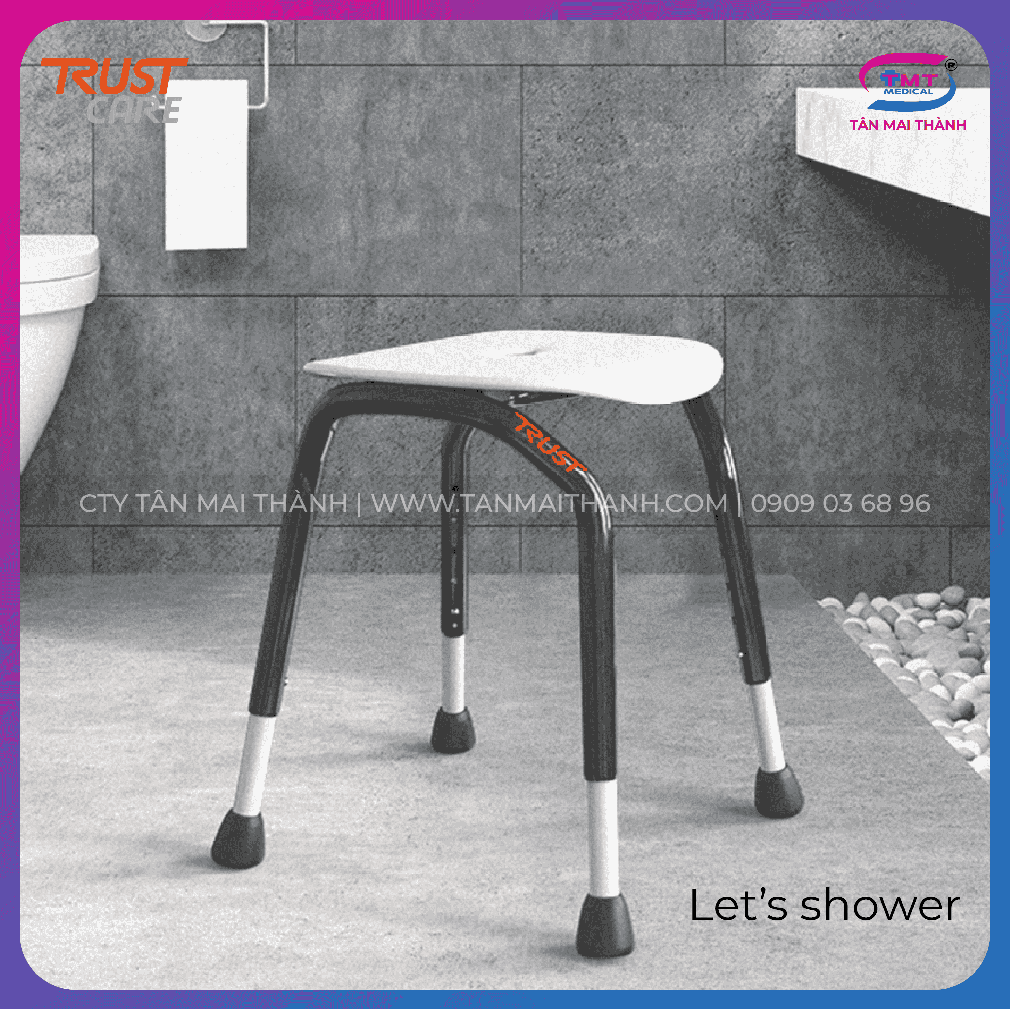 Ghế tắm thư giãn Trust Care - Let's Shower Ghế tắm thư giãn Trust Care - Let's Shower - Ảnh 3