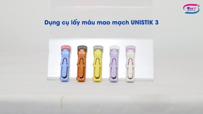 UNISTIK 3 dụng cụ lấy máu giúp giảm đau khi thử đường huyết Giới thiệu dụng cụ lấy máu mao mạch Unistik 3